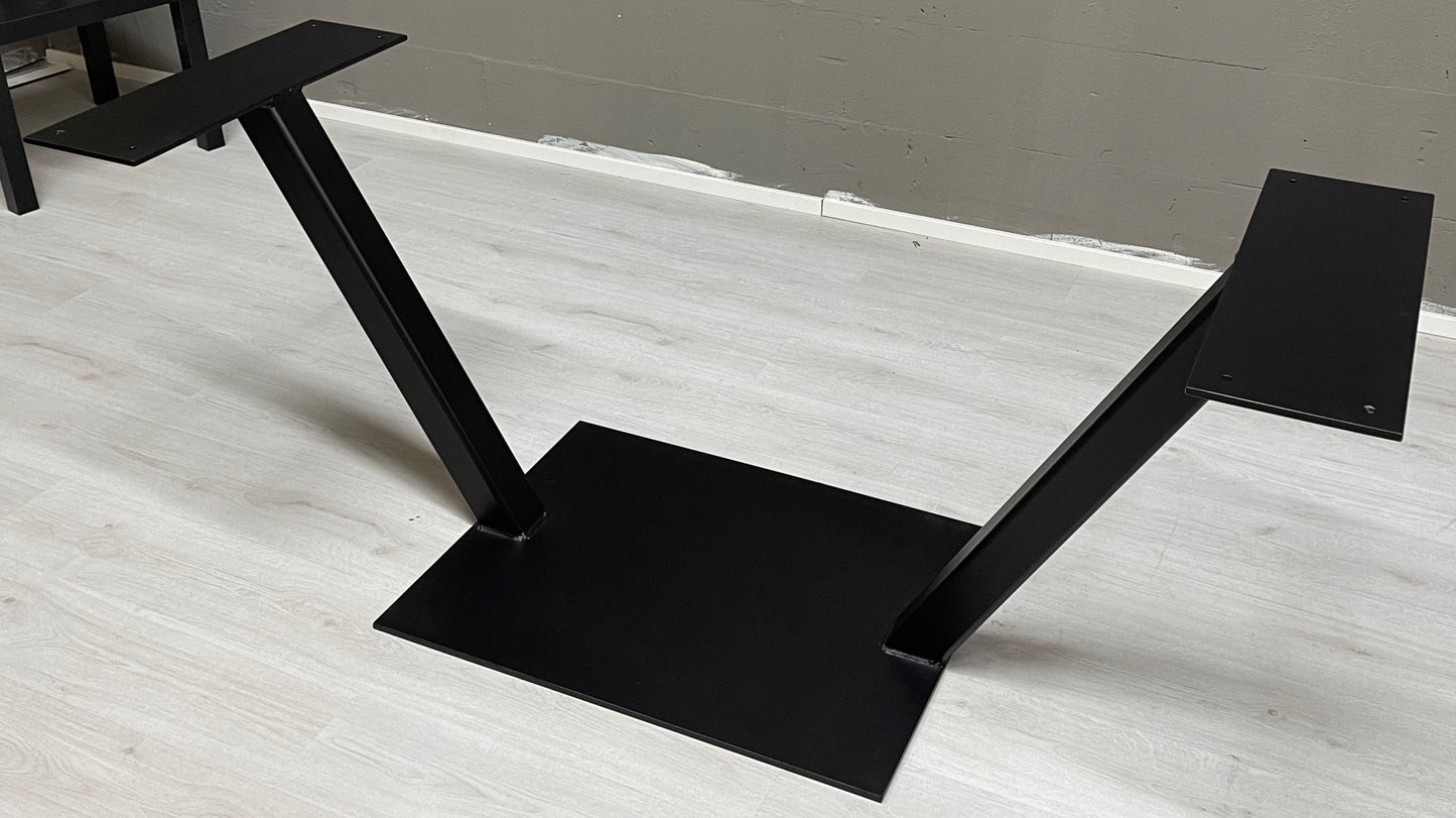 Maserpappel Tisch mit gerader Kante Lang