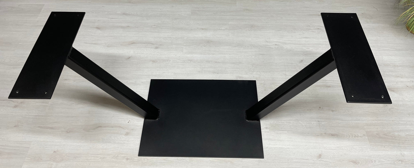 Tischgestell pulverbeschichtet schwarz in Feinstruktur