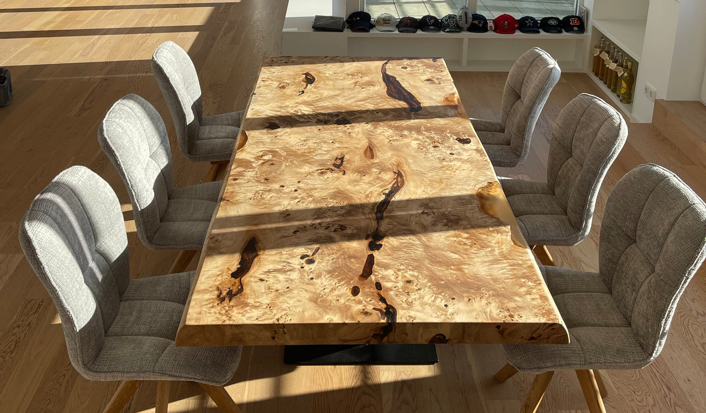 Maserpappel Tisch mit Baumkante