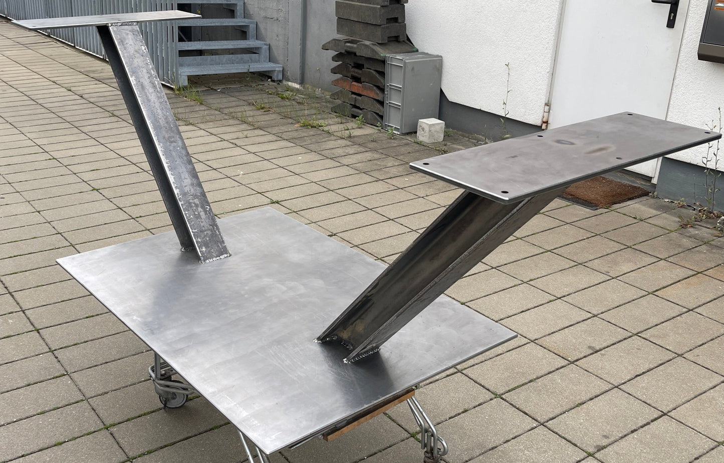 Tischgestell doppel H-Träger Stahl Industrial Style