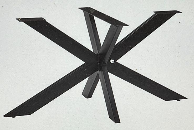 Tischgestell Stahl Spider schwarz pulverbeschichtet