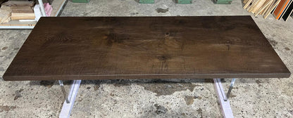 Räuchereiche Tischplatte mit gerader Kante 260x100x5 cm