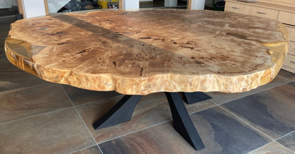 Maserpappel Tischplatte Rund