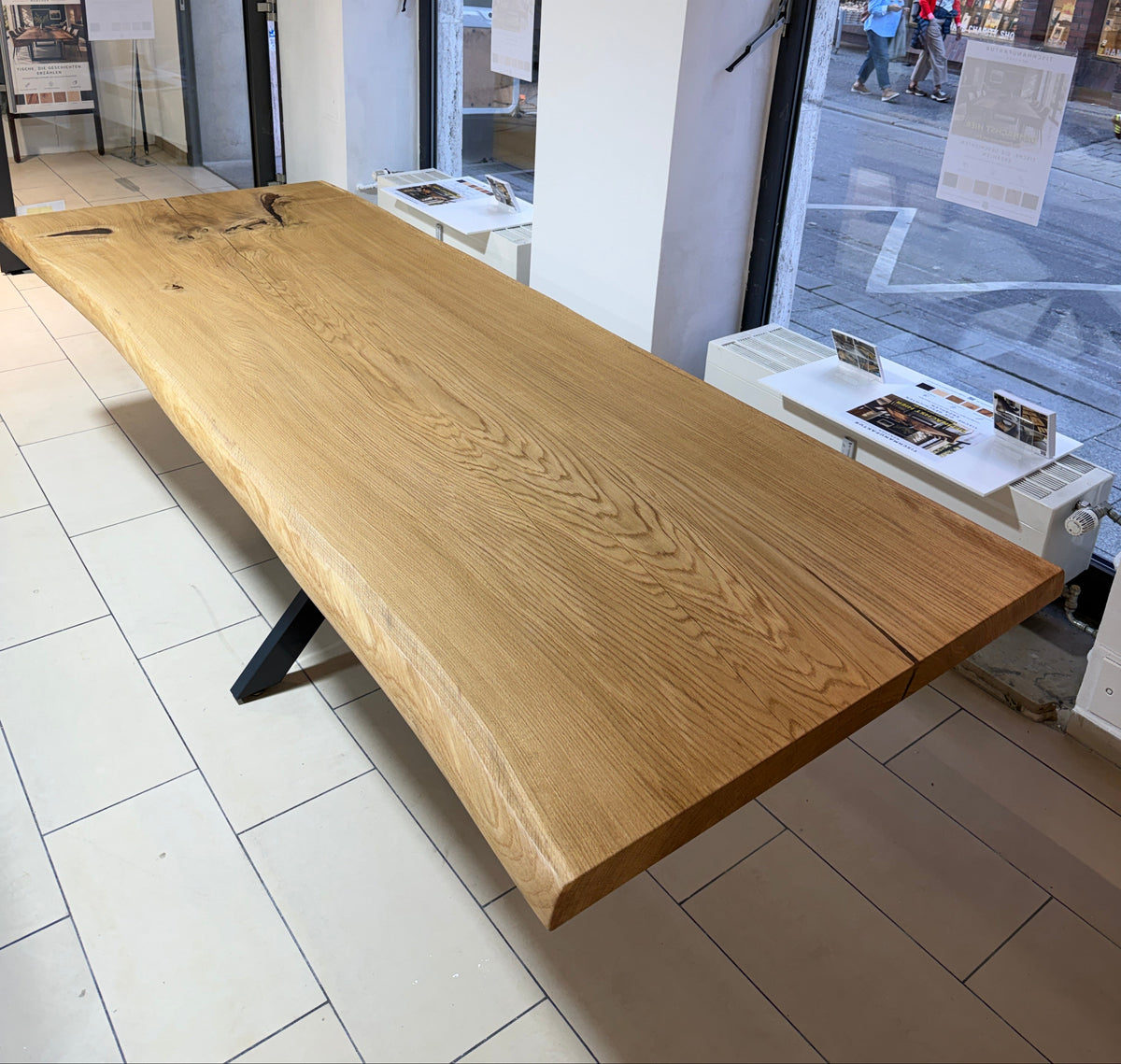 Eiche Tischplatte mit Baumkante 260x95x5,5 cm