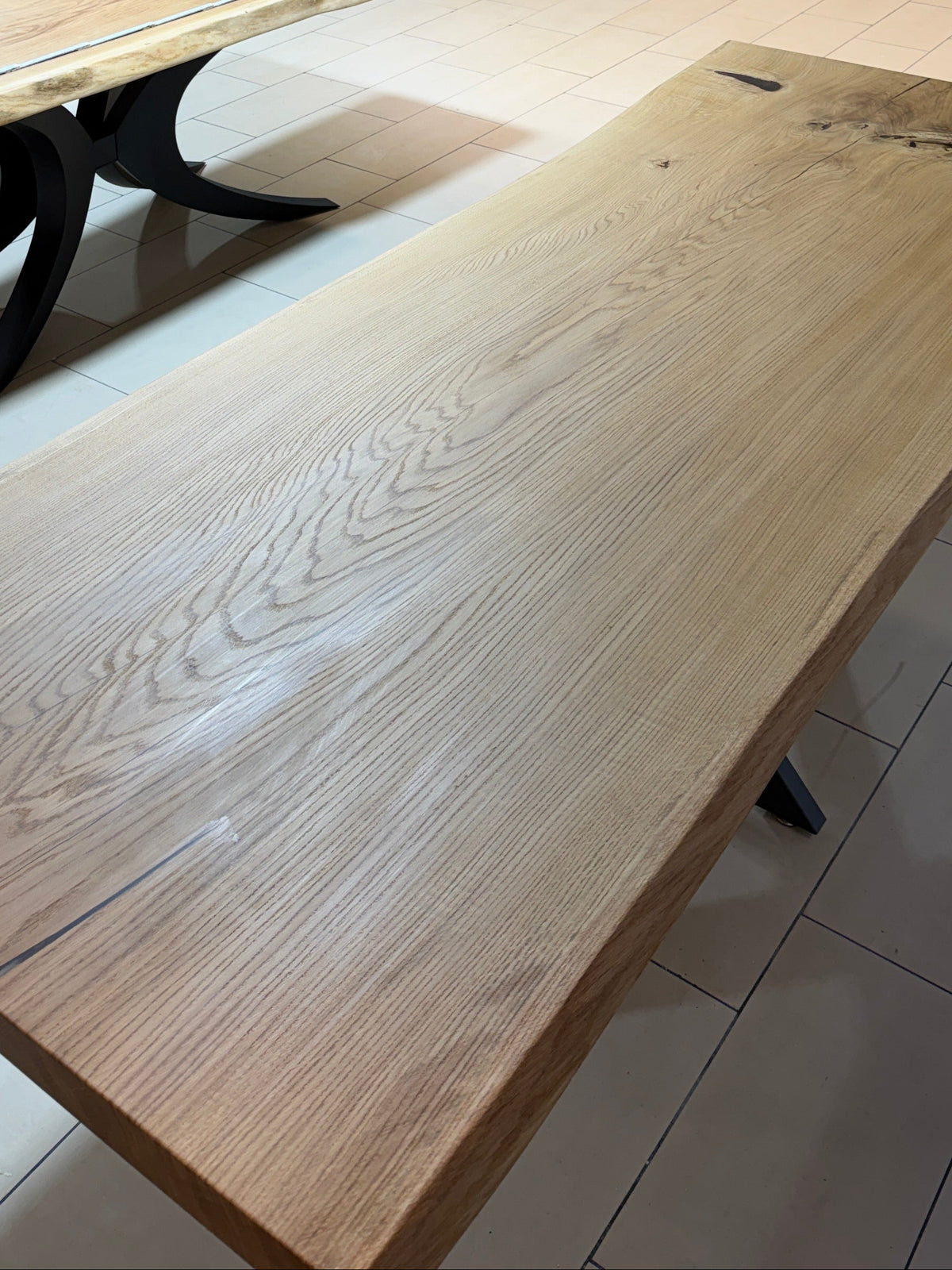Eiche Tischplatte mit Baumkante 260x95x5,5 cm