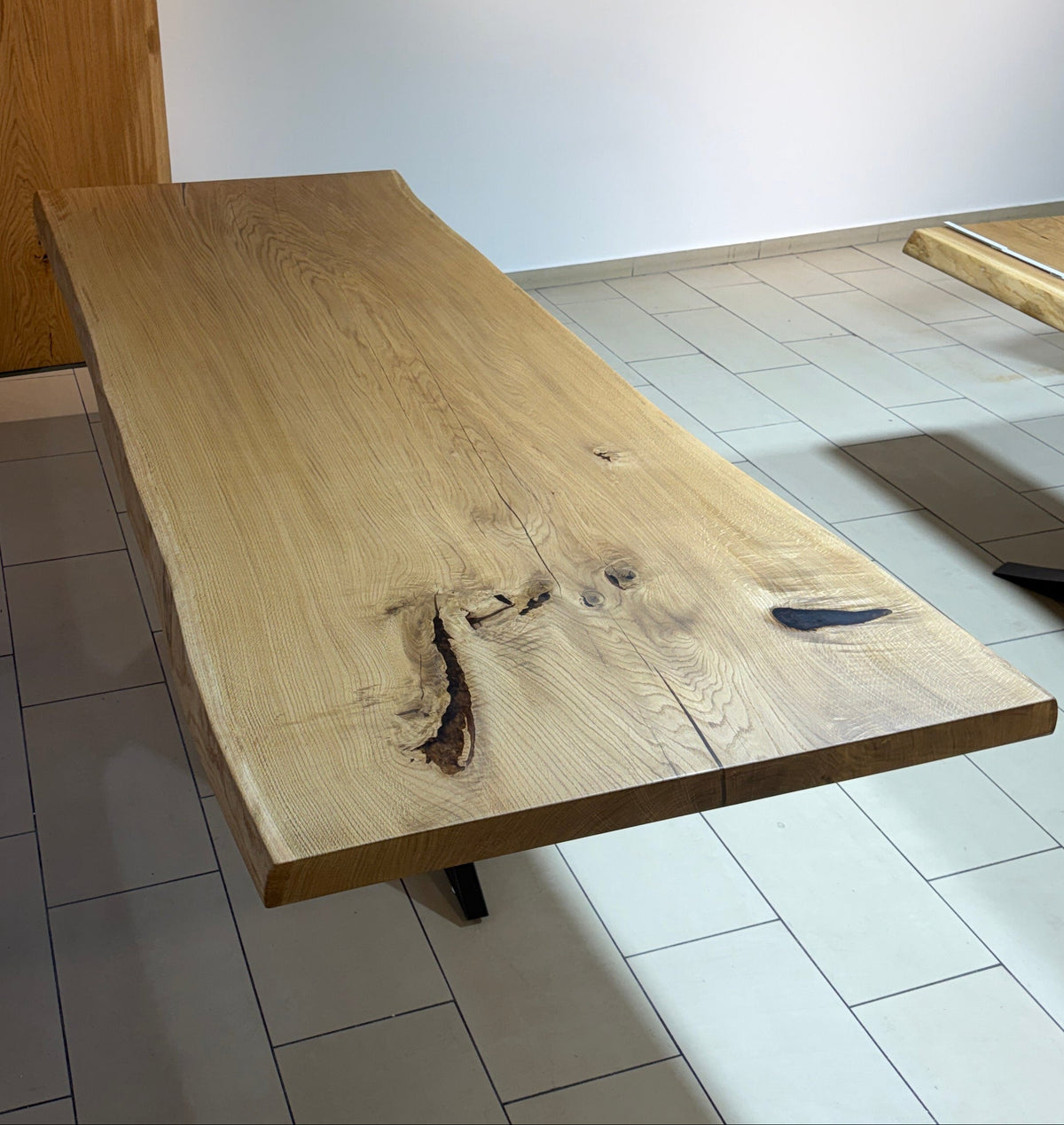 Eiche Tischplatte mit Baumkante 260x95x5,5 cm