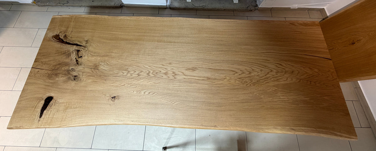 Eiche Tischplatte mit Baumkante 260x95x5,5 cm