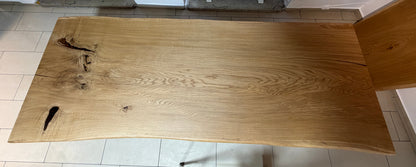 Eiche Tischplatte mit Baumkante 260x95x5,5 cm