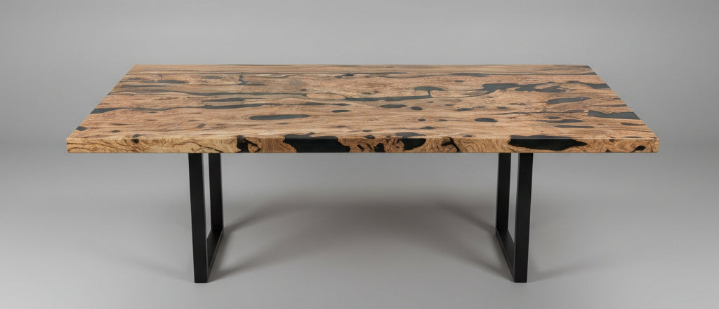 Olive Tischplatte mit gerader Kante 175x103x4,5 cm
