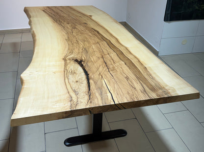 Esche Schreibtisch mit Baumkante 216x94x5cm