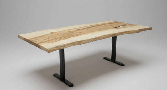 Esche Schreibtisch mit Baumkante 216x94x5cm