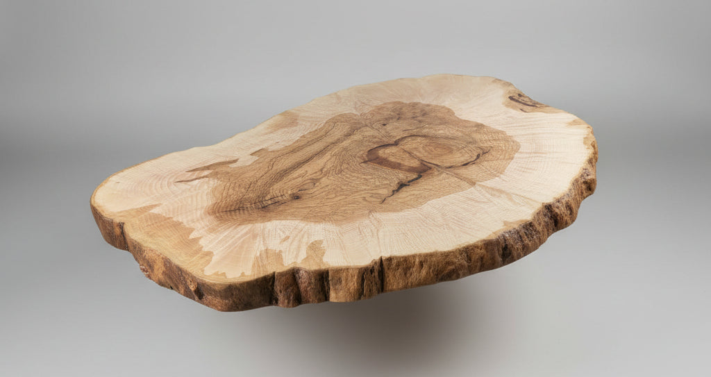 Couchtisch Beistelltisch Esche auf Stahlsockel schwarz 117x75x4cm