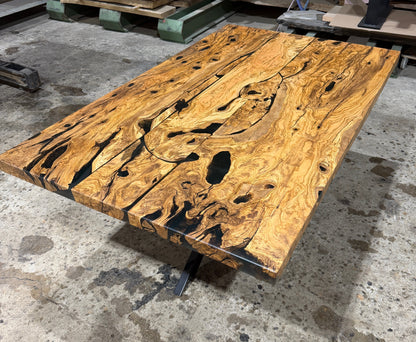 Olive Tischplatte mit gerader Kante 180x110x4 cm