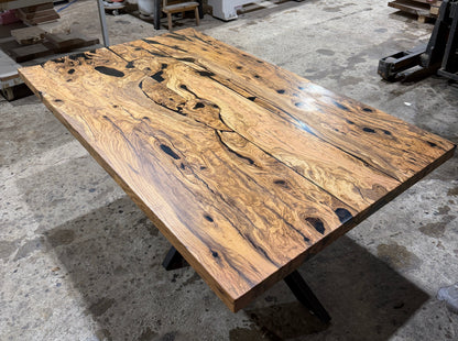 Olive Tischplatte mit gerader Kante 180x110x4 cm