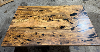 Olive Tischplatte mit gerader Kante 180x110x4 cm