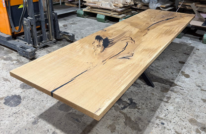 Eiche Tischplatte mit gerader Kante 355x101x5cm