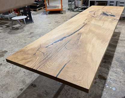 Eiche Tischplatte mit gerader Kante 355x101x5cm