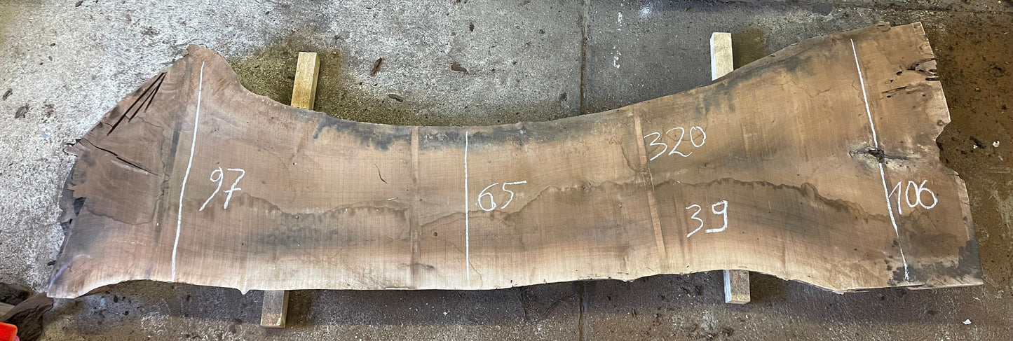 Walnuss Rohholzplatten #38/39 Tisch aus 2 Platten