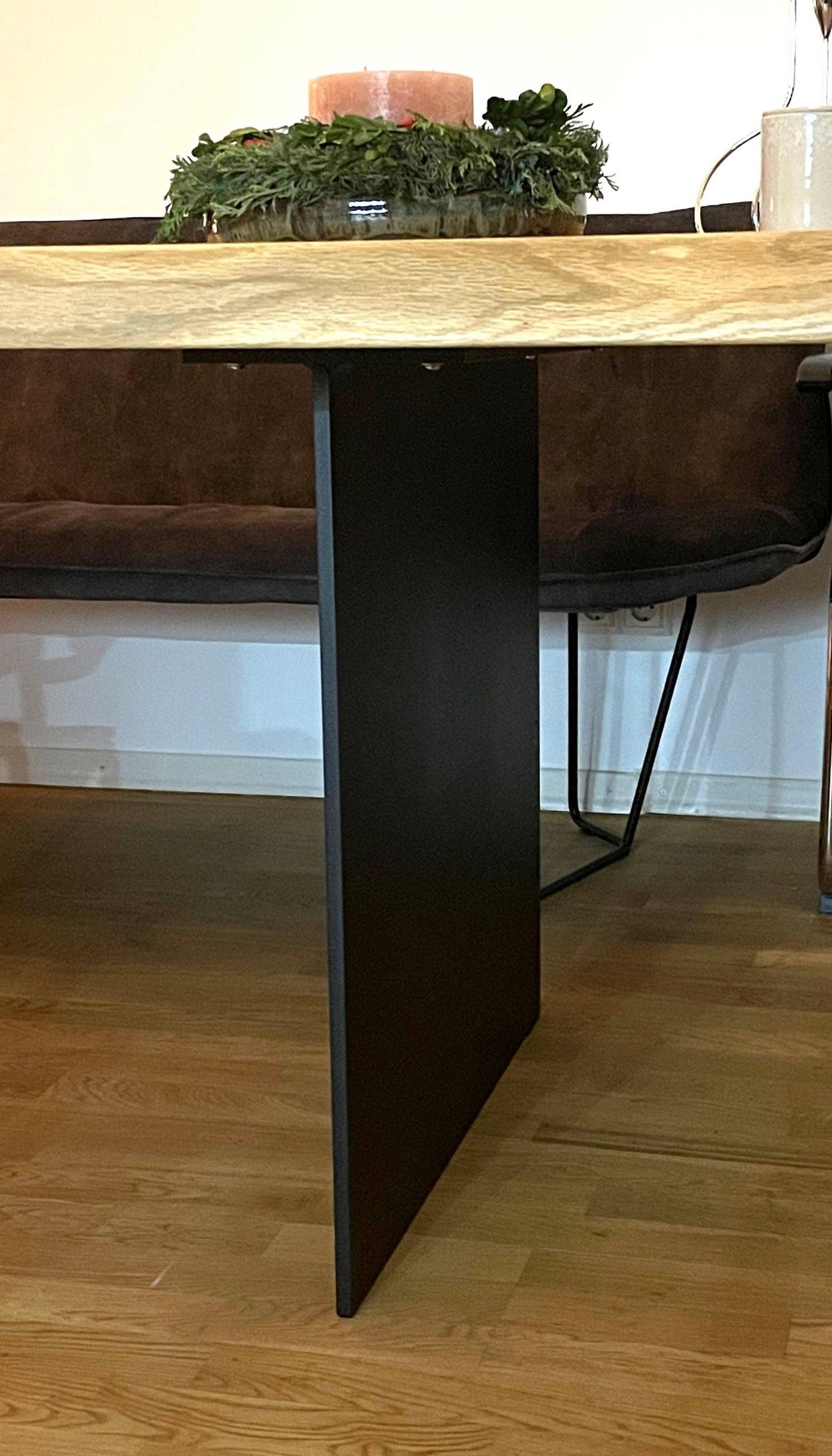 Tischwangen Stahl schwarz 12mm