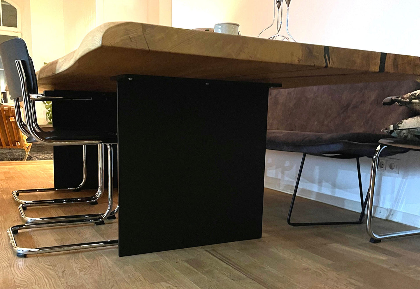Tischwangen Stahl schwarz 12mm