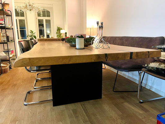 Tischwangen Stahl schwarz 12mm